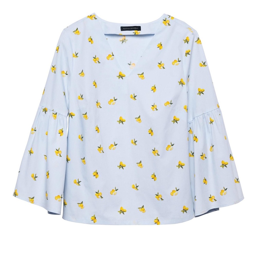 Banana Republic Lemon Bell Sleeve Top